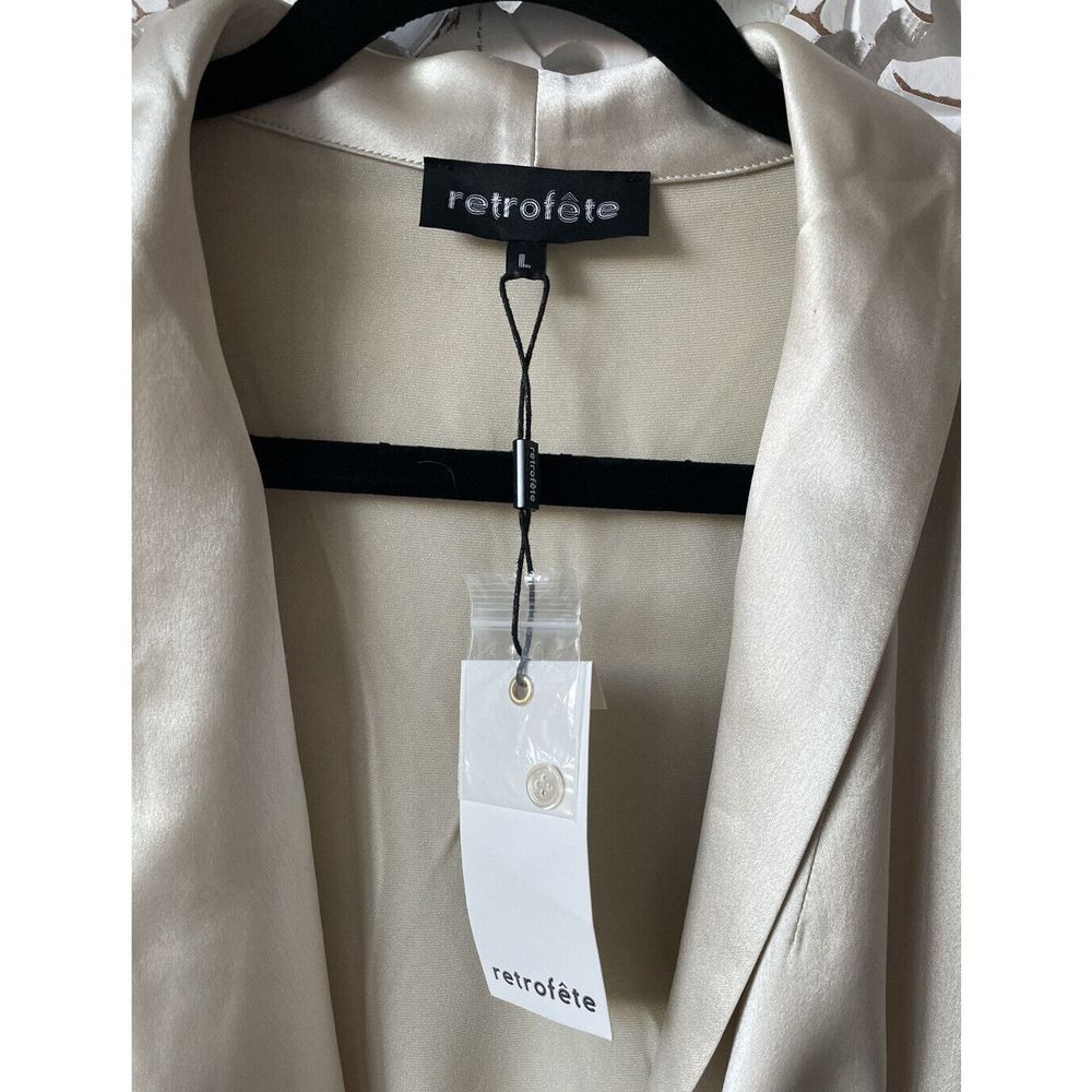 Retrofete Hailey Mini Dress Satin Champagne NEW WITH TAGS Large - Picture 8 of 8